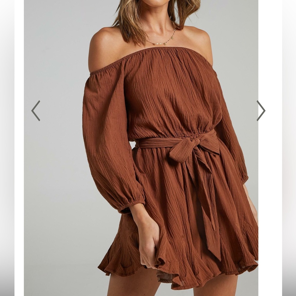 Showpo Madeira Chocolate Brown mini Dress
